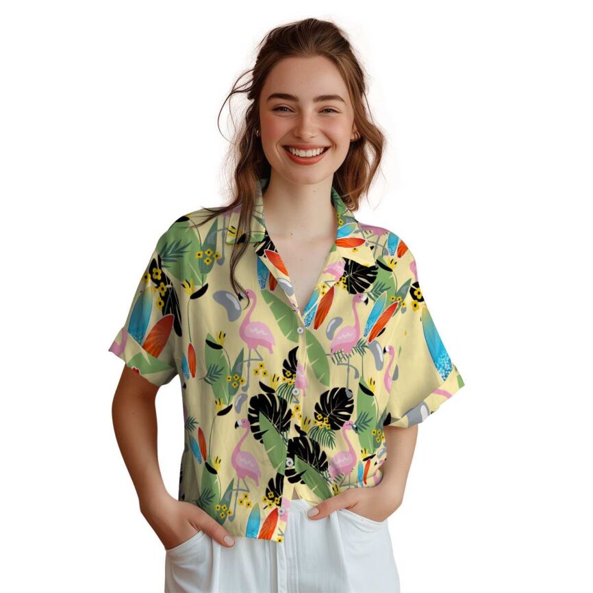 Surf Pink Flamingo Hawaiian Shirt Top rated