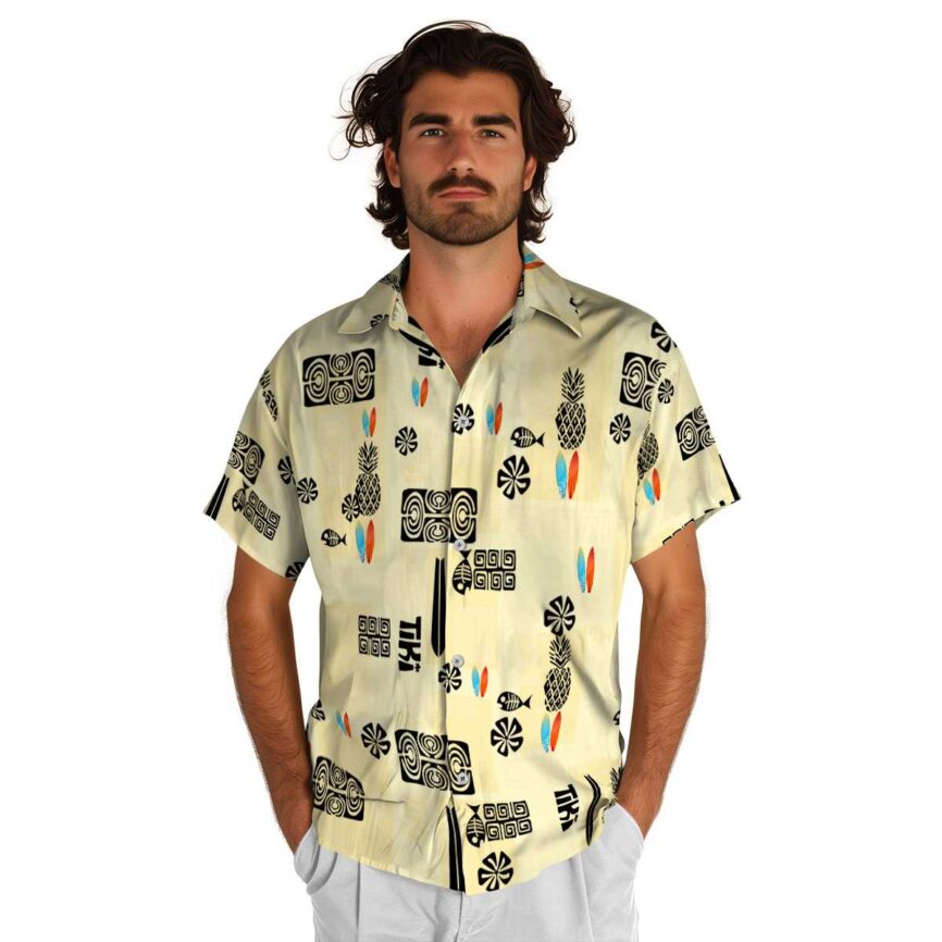 Surf Tiki Motifs Hawaiian Shirt New Arrival