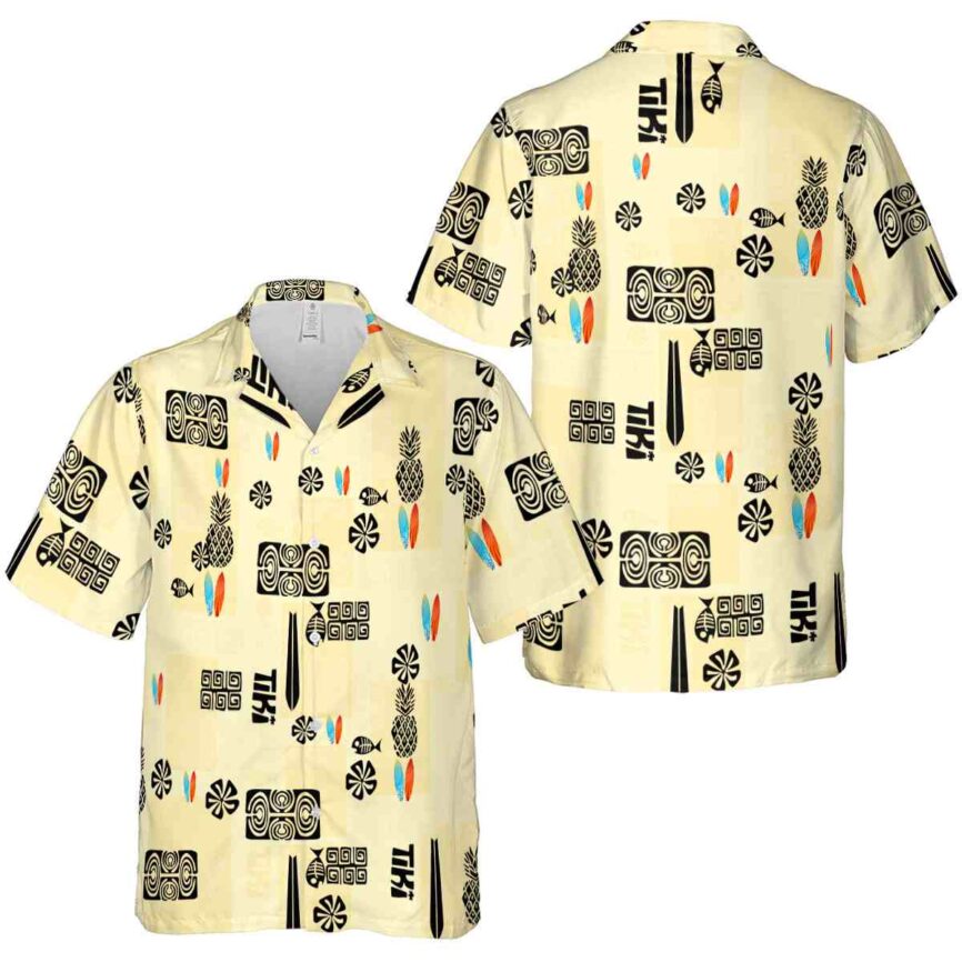 Surf Tiki Motifs Hawaiian Shirt Premium grade