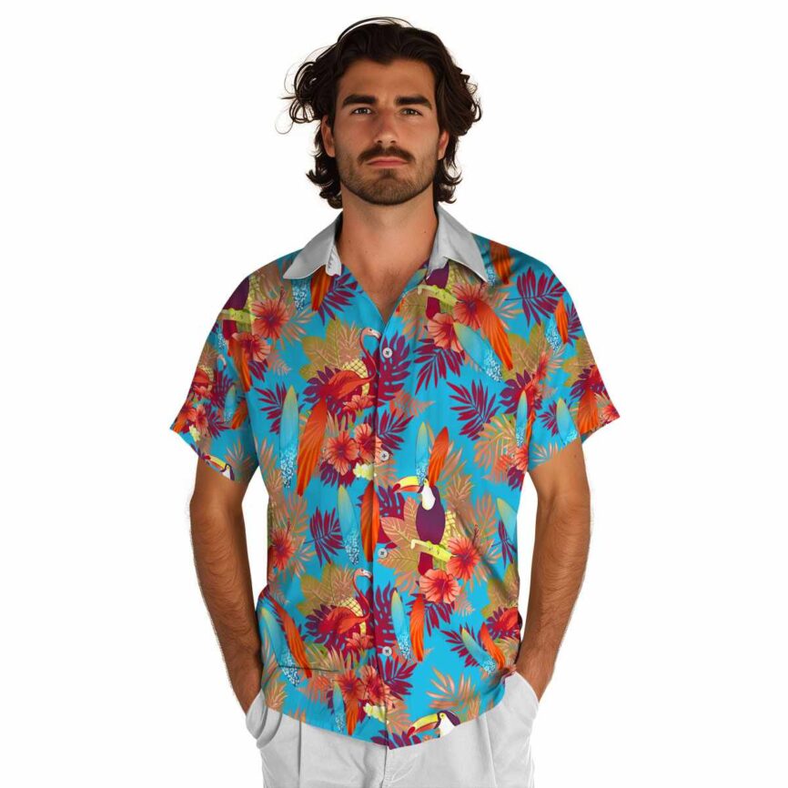 Surf Tropical Bird Hawaiian Shirt New Arrival