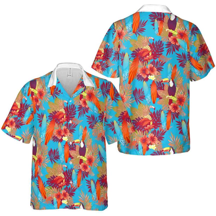 Surf Tropical Bird Hawaiian Shirt Premium grade