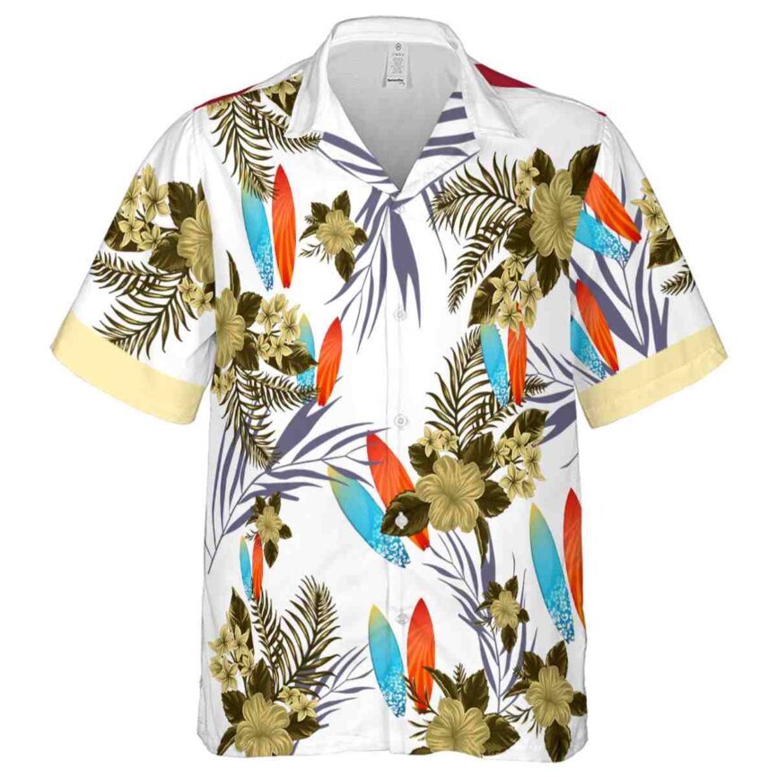 Surf US Flag Floral Hawaiian Shirt Fashion forward