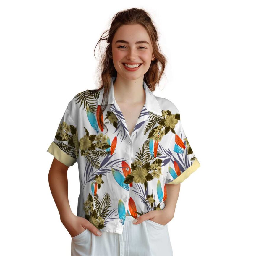 Surf US Flag Floral Hawaiian Shirt Top rated