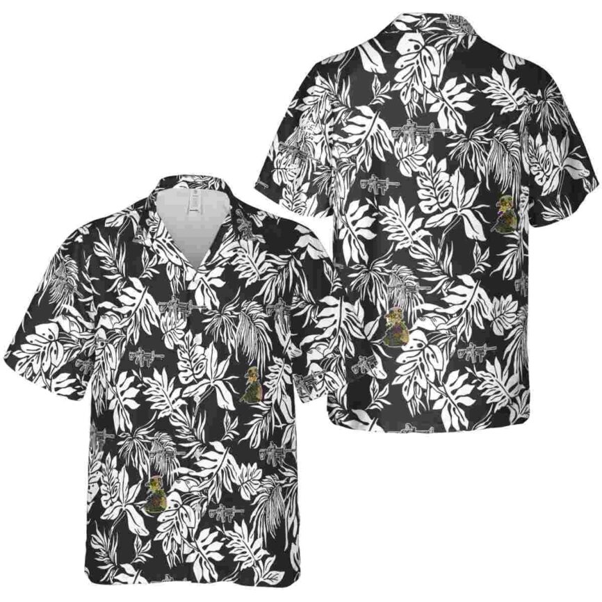Tactical Bold Foliage Hawaiian Shirt Premium grade