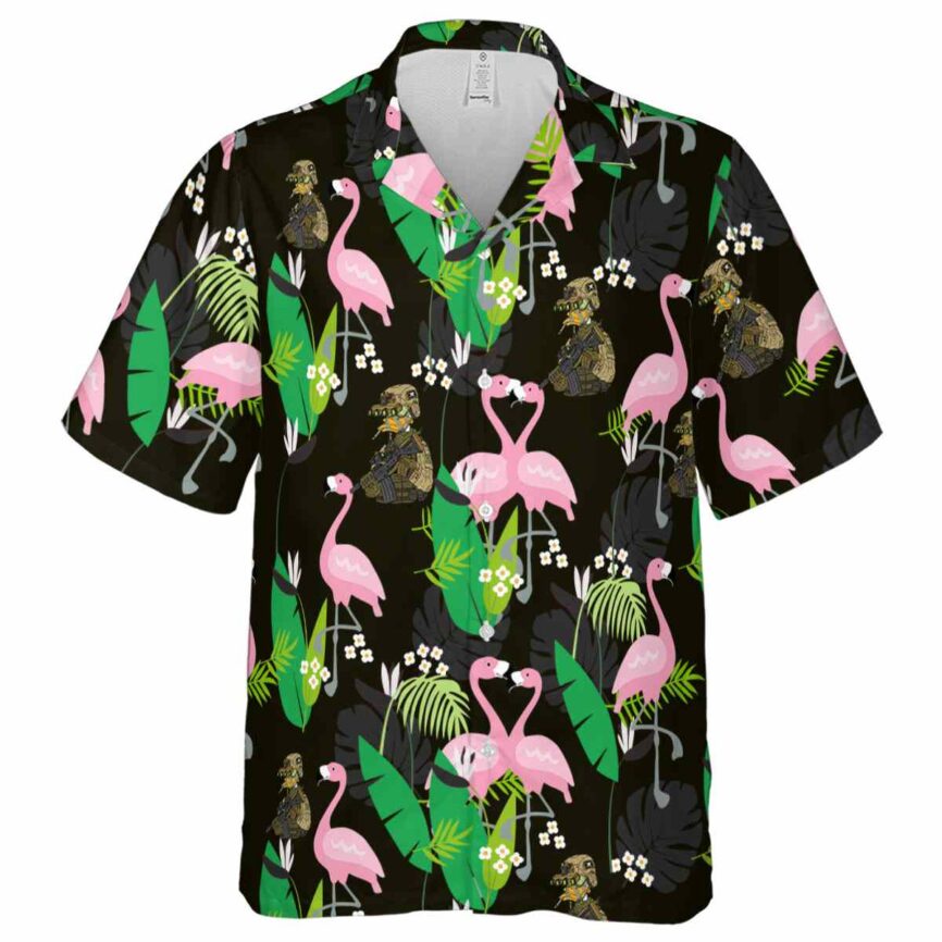 Tactical Flamingo Leaf Hawaiian Shirt Fashion forward