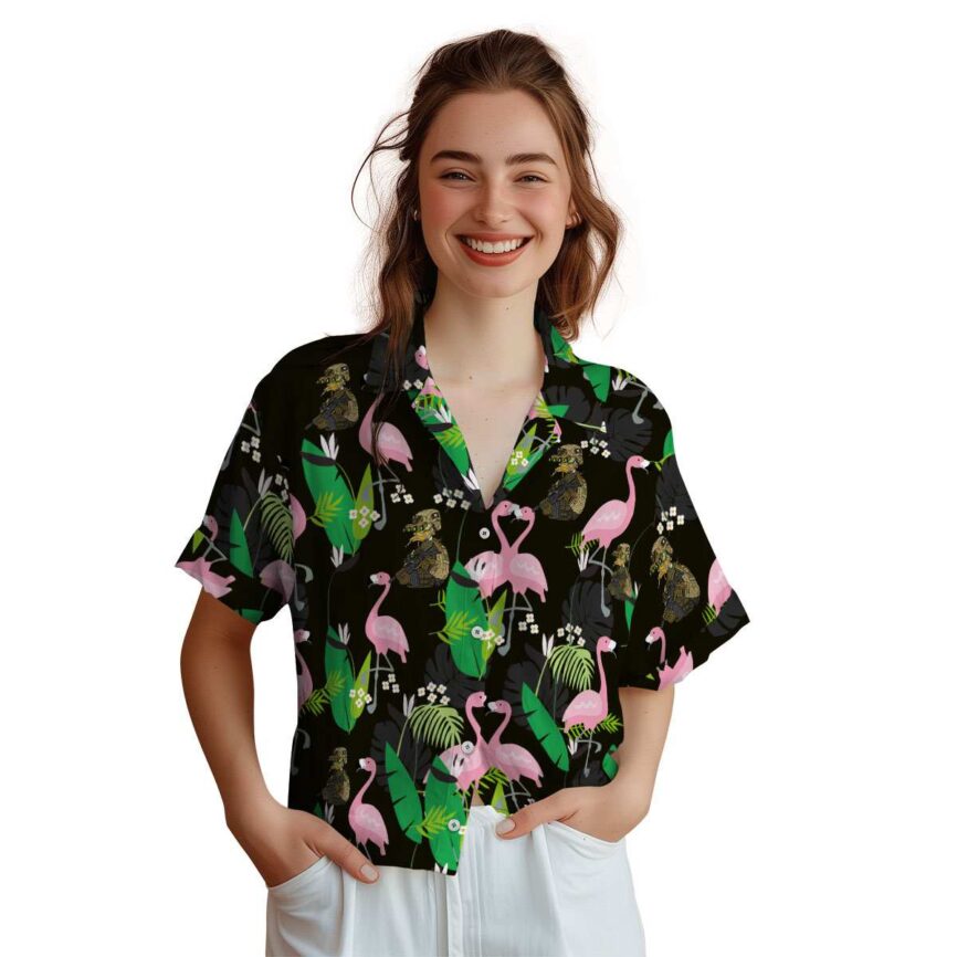 Tactical Flamingo Leaf Hawaiian Shirt Top rated
