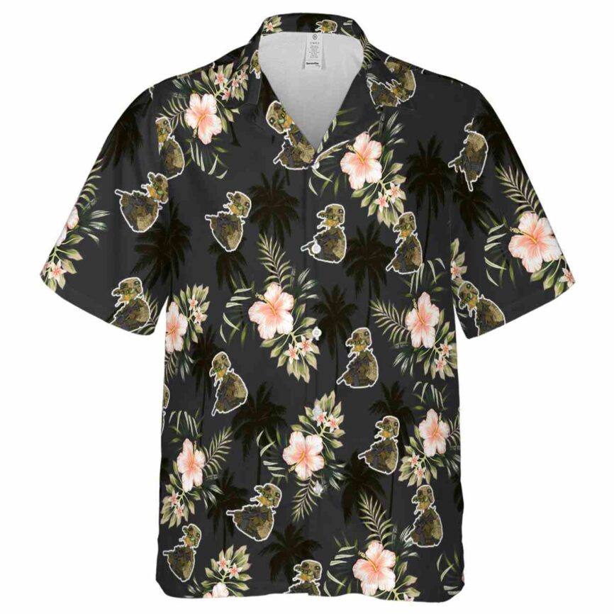 Tactical Hibiscus Palm Hawaiian Shirt Fashion forward