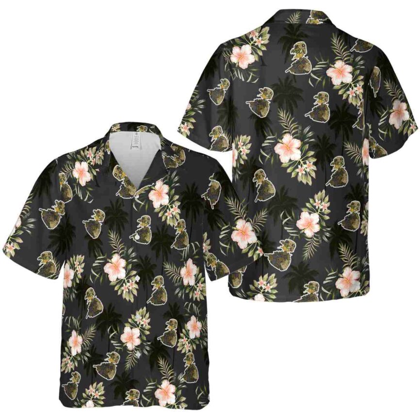 Tactical Hibiscus Palm Hawaiian Shirt Premium grade