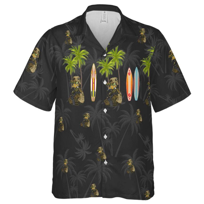 Tactical Island Theme Hawaiian Shirt Fashion forward