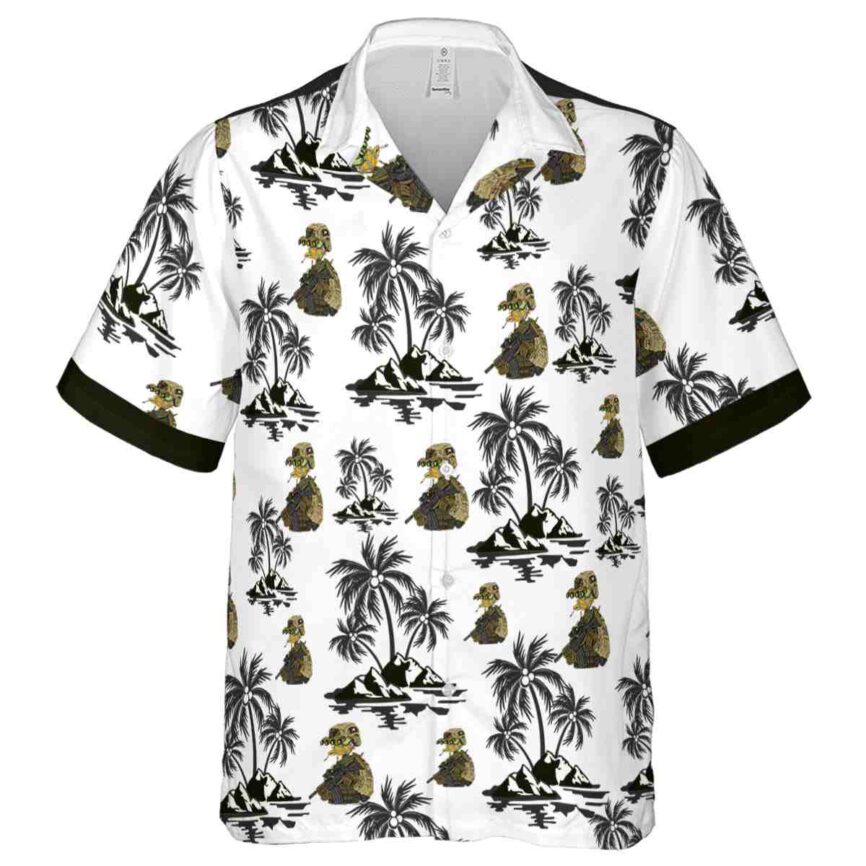 Tactical Palm Island Graphic Hawaiian Shirt Fashion forward