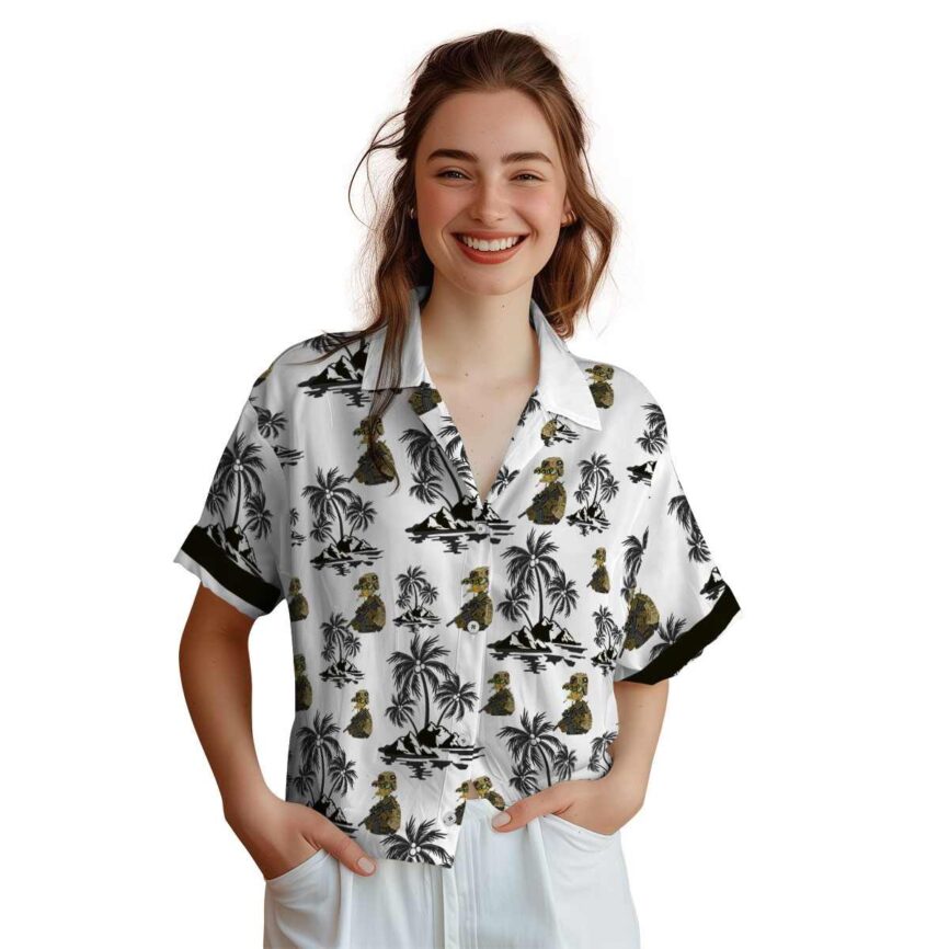 Tactical Palm Island Graphic Hawaiian Shirt Top rated