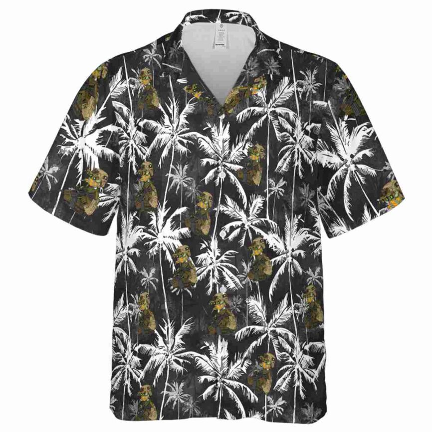 Tactical Palm Themed Hawaiian Shirt Fashion forward