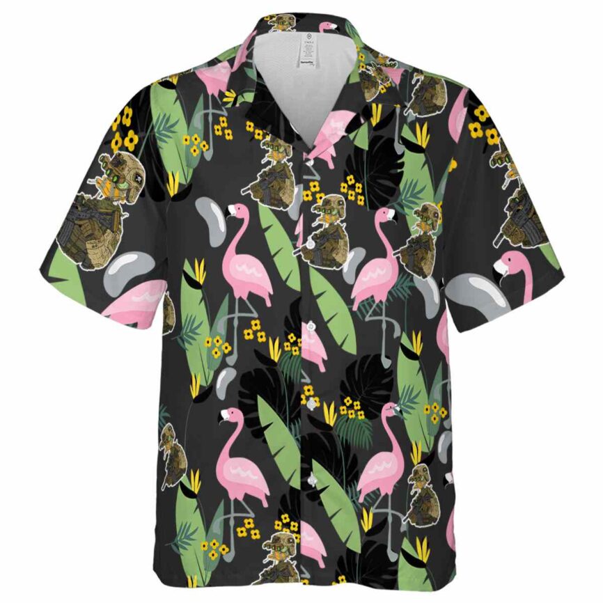 Tactical Pink Flamingo Hawaiian Shirt Fashion forward