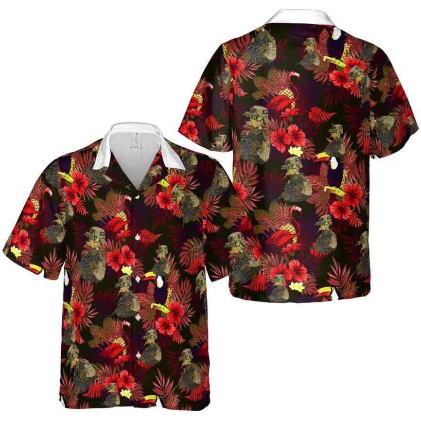 Tactical Tropical Bird Hawaiian Shirt Premium grade