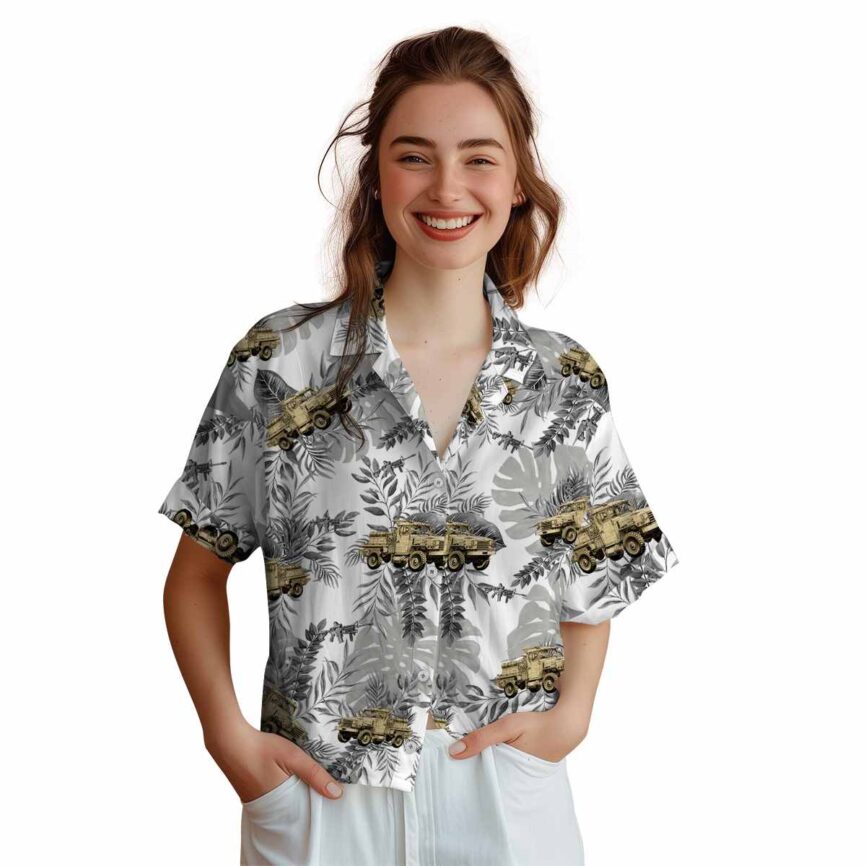 Tactical Tropical Fronds Hawaiian Shirt Top rated
