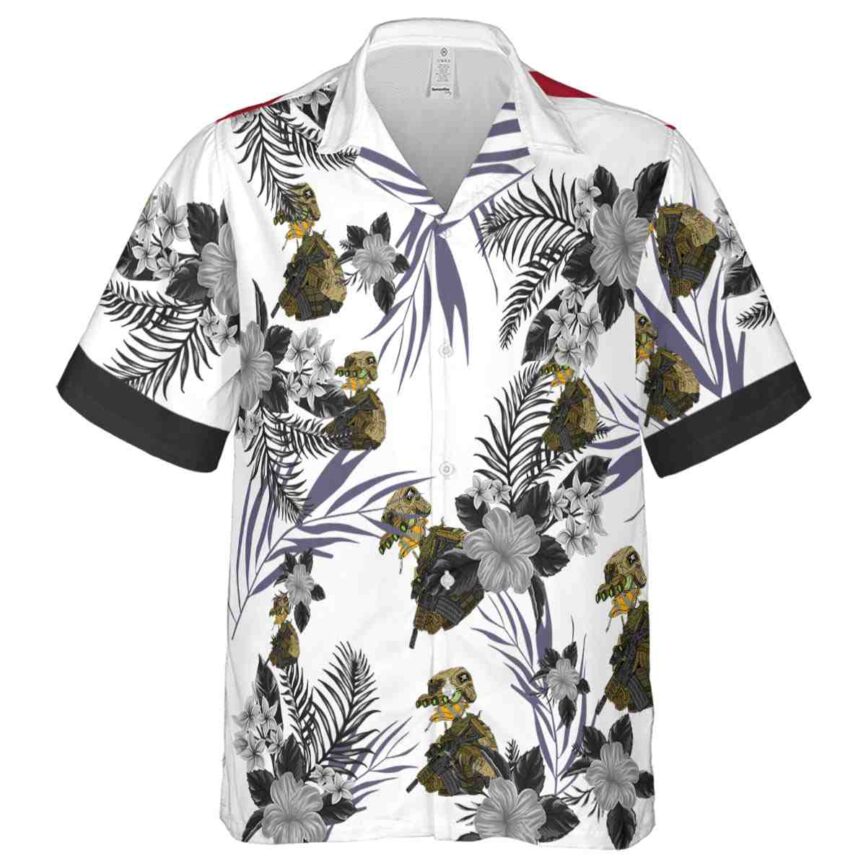 Tactical US Flag Floral Hawaiian Shirt Fashion forward