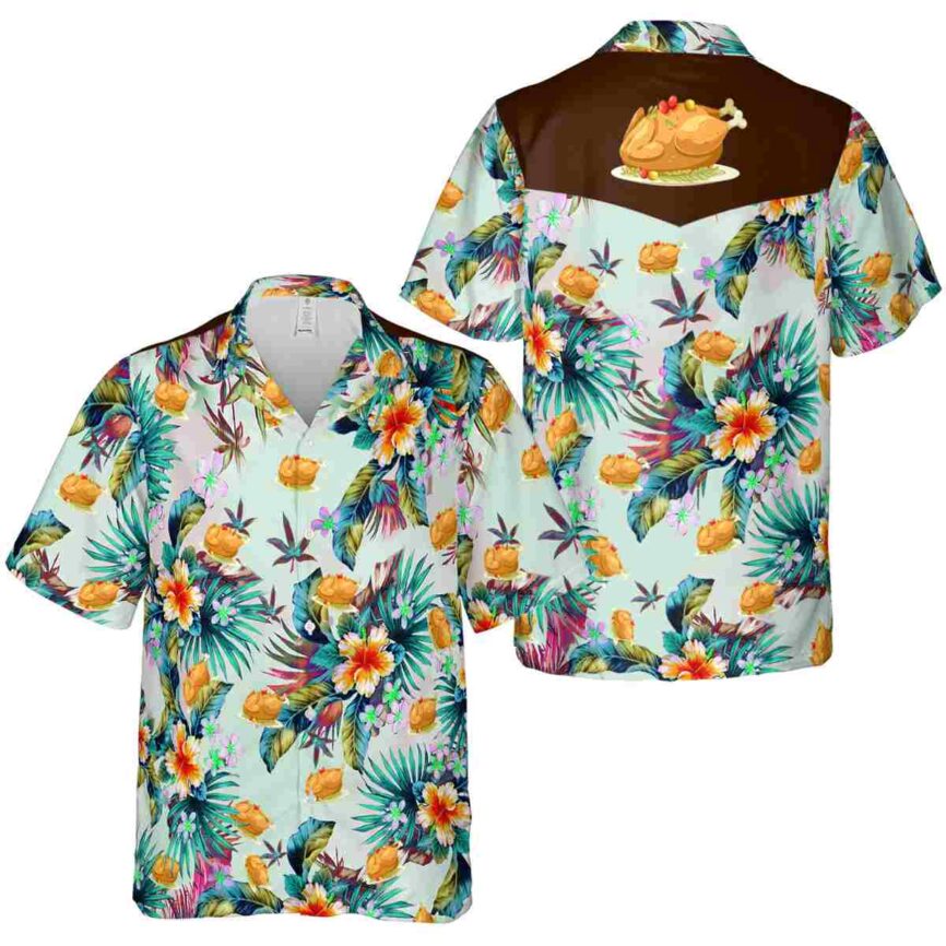 Thanksgiving Floral Burst Hawaiian Shirt Premium grade