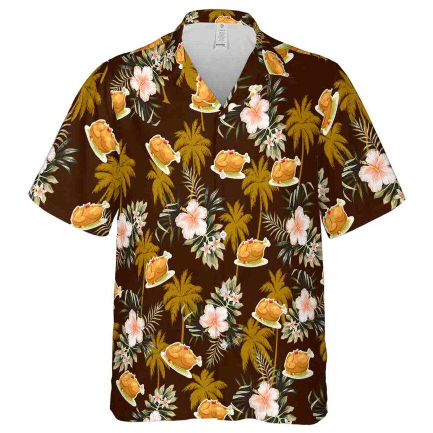 Thanksgiving Hibiscus Palm Hawaiian Shirt Fashion forward