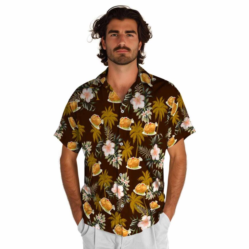 Thanksgiving Hibiscus Palm Hawaiian Shirt New Arrival