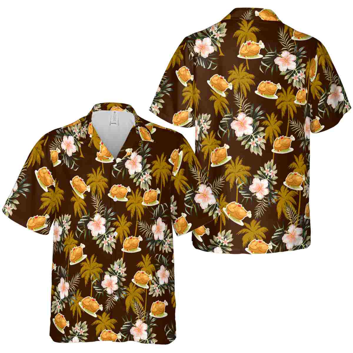 Thanksgiving Hibiscus Palm Hawaiian Shirt Premium grade Thanksgiving Hibiscus Palm Hawaiian Shirt Premium grade