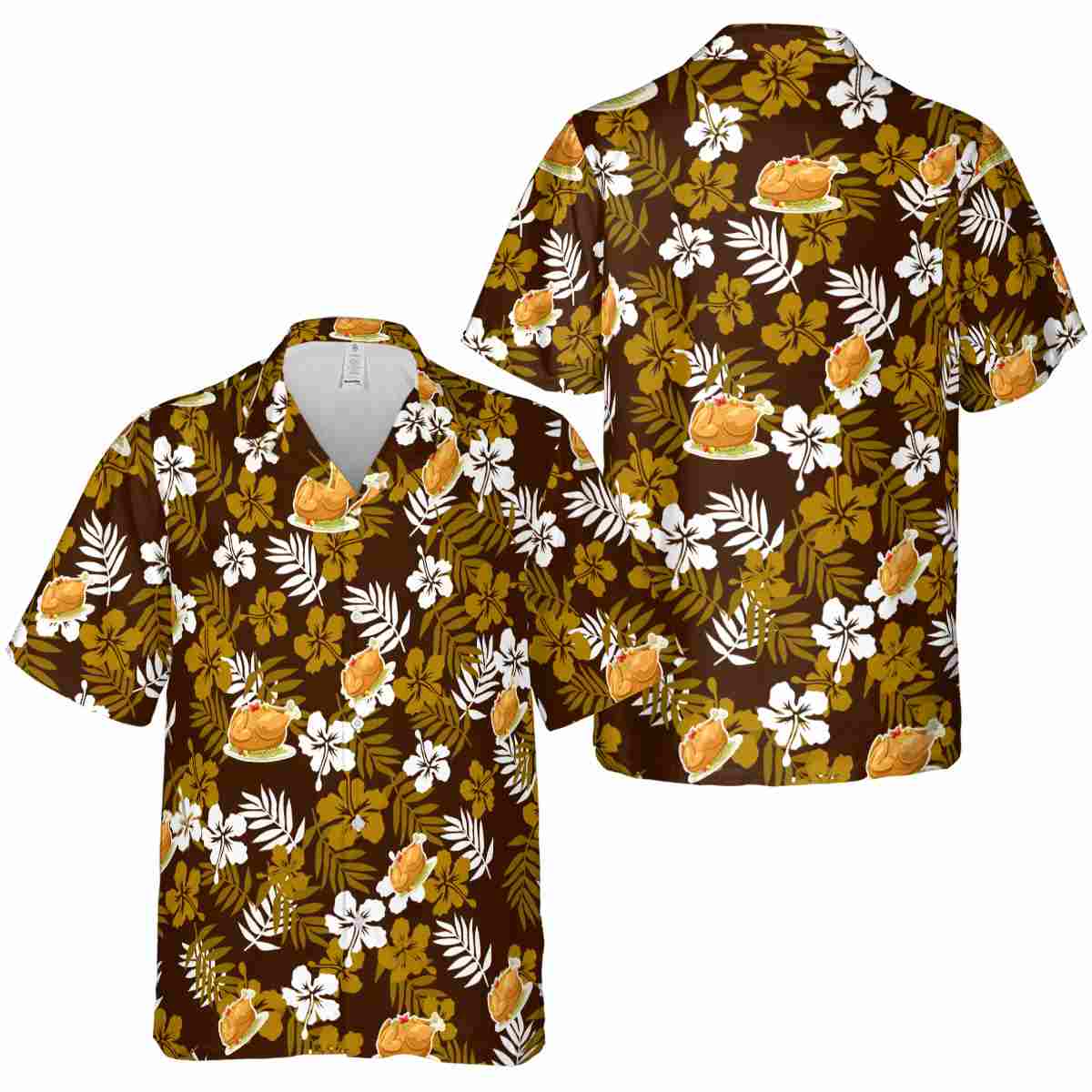 Thanksgiving Leafy Hibiscus Hawaiian Shirt Premium grade Thanksgiving Leafy Hibiscus Hawaiian Shirt Premium grade