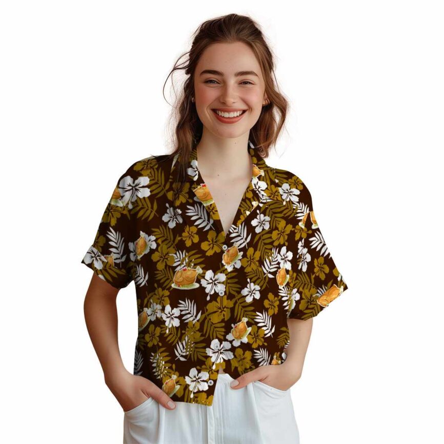 Thanksgiving Leafy Hibiscus Hawaiian Shirt Top rated