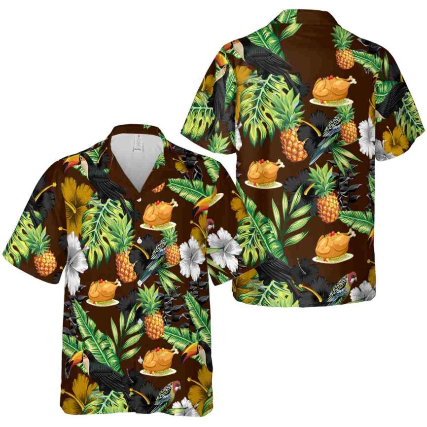 Thanksgiving Leafy Toucan Hawaiian Shirt Premium grade