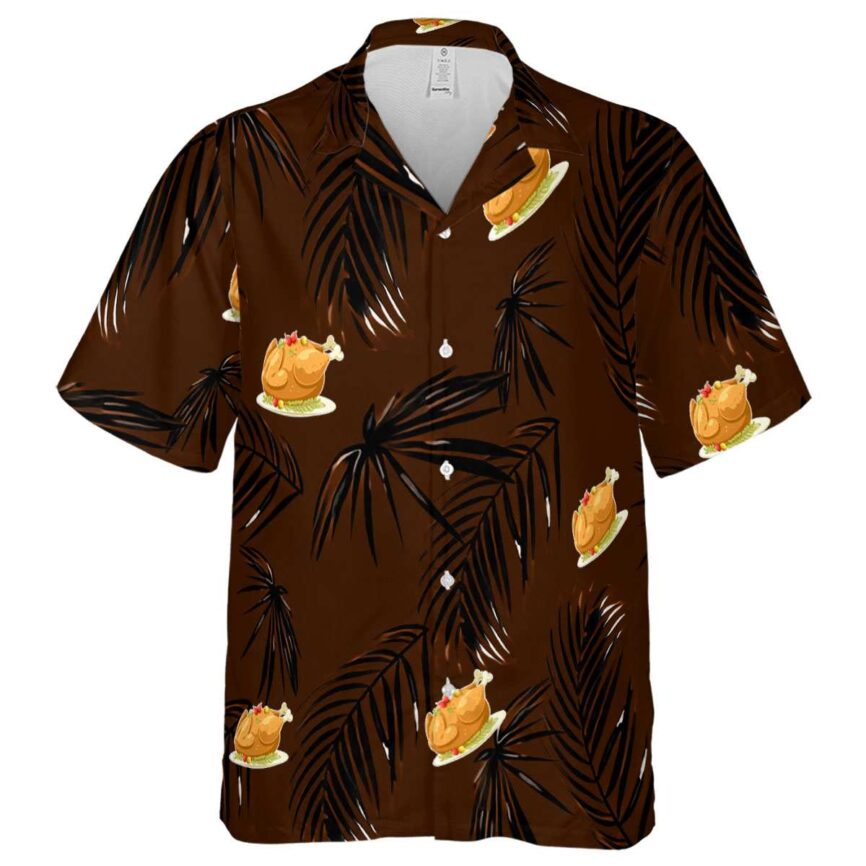Thanksgiving Monochrome Palm Hawaiian Shirt Fashion forward