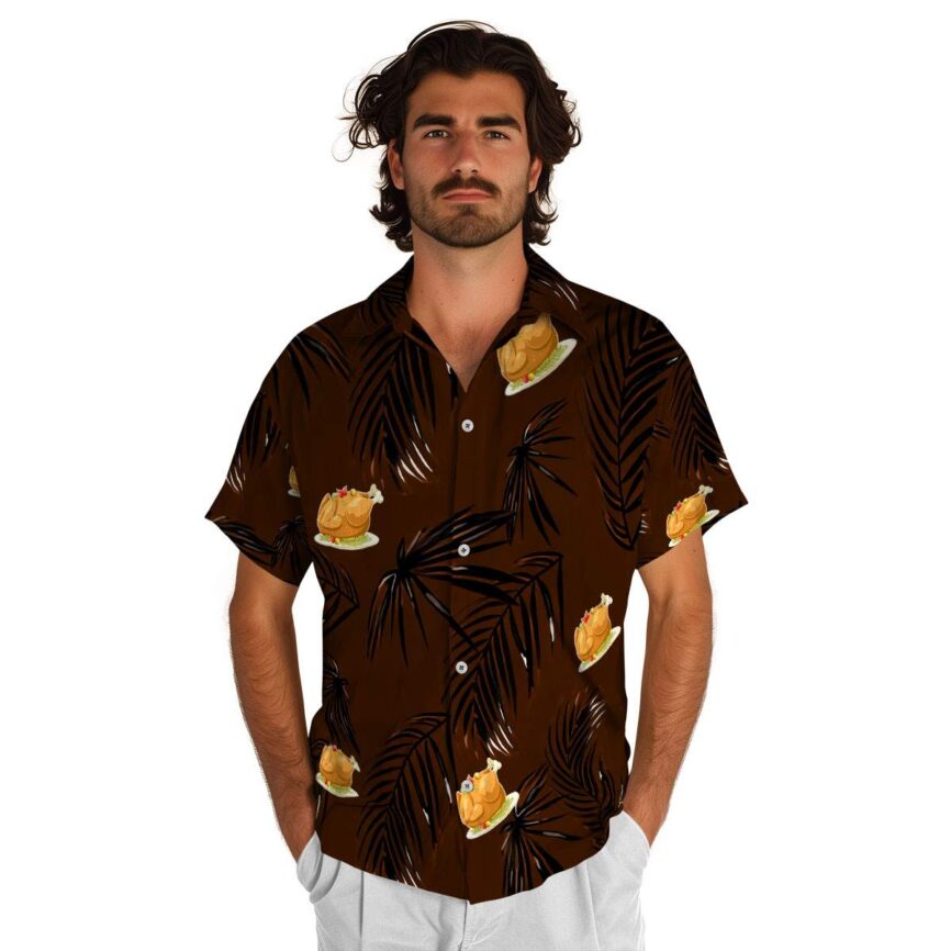 Thanksgiving Monochrome Palm Hawaiian Shirt New Arrival