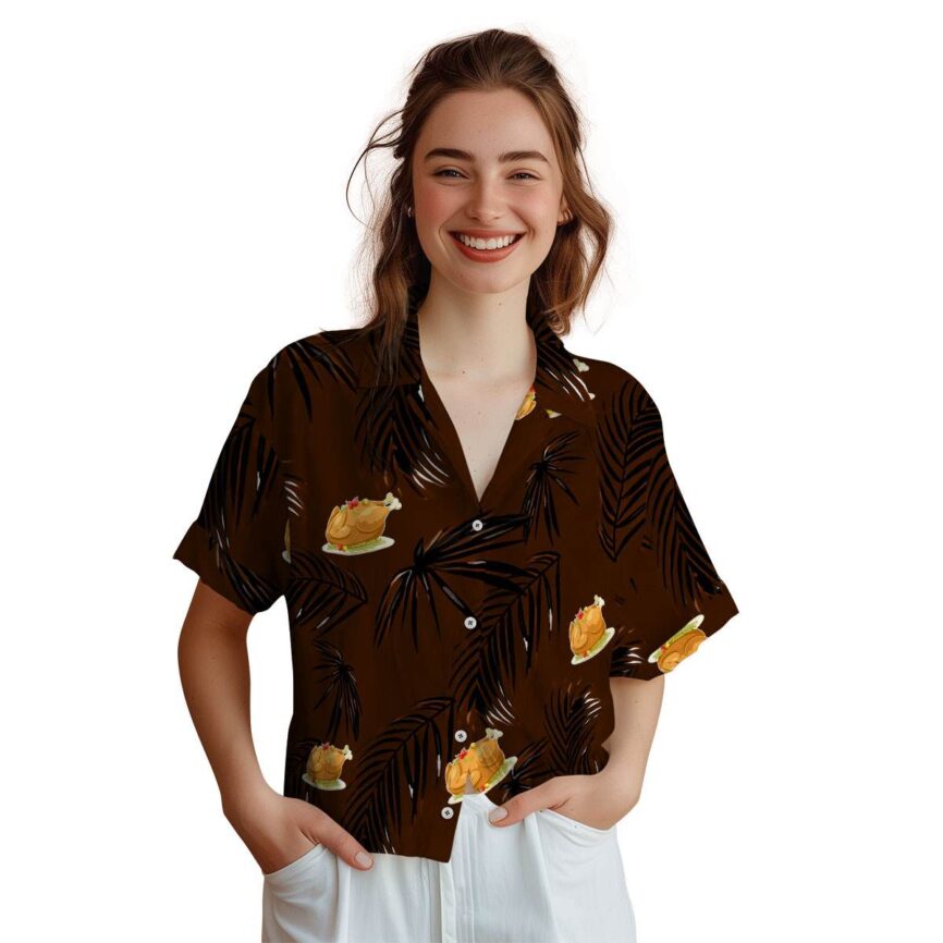 Thanksgiving Monochrome Palm Hawaiian Shirt Top rated