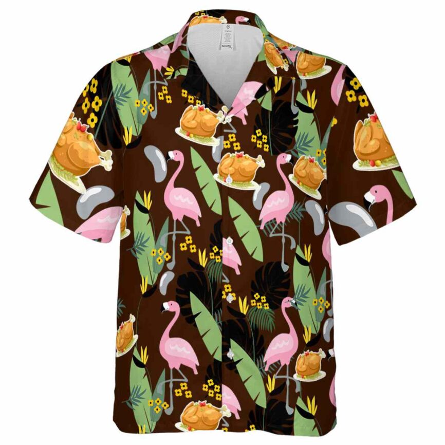 Thanksgiving Pink Flamingo Hawaiian Shirt Fashion forward