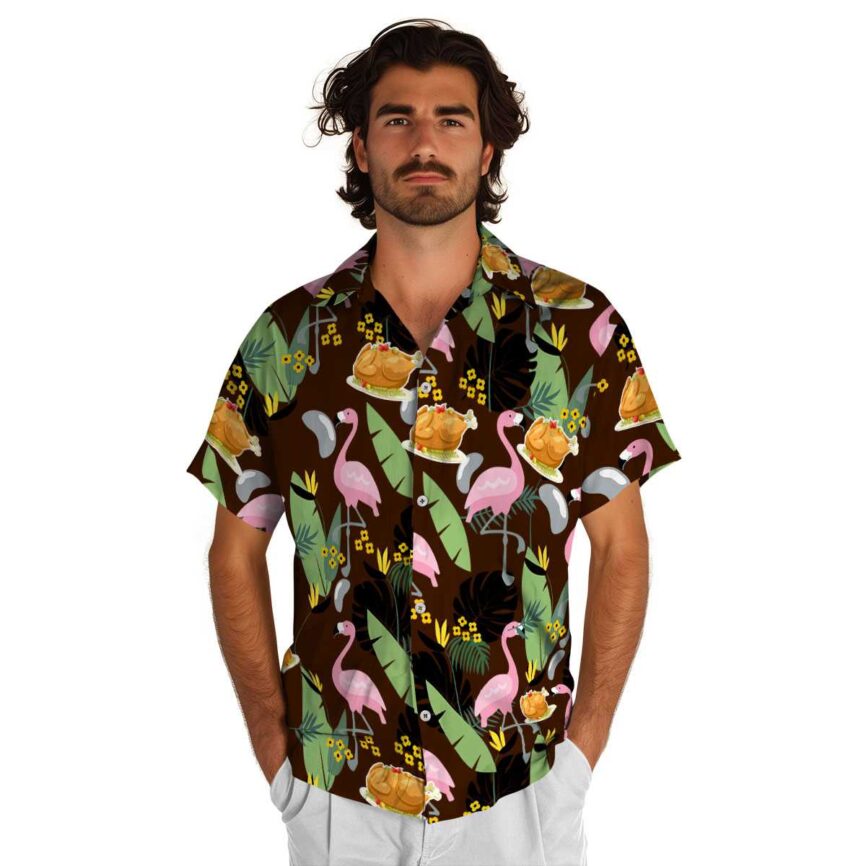 Thanksgiving Pink Flamingo Hawaiian Shirt New Arrival