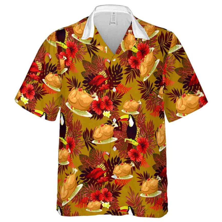 Thanksgiving Tropical Bird Hawaiian Shirt Fashion forward