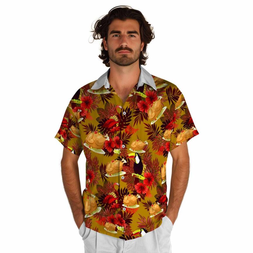 Thanksgiving Tropical Bird Hawaiian Shirt New Arrival