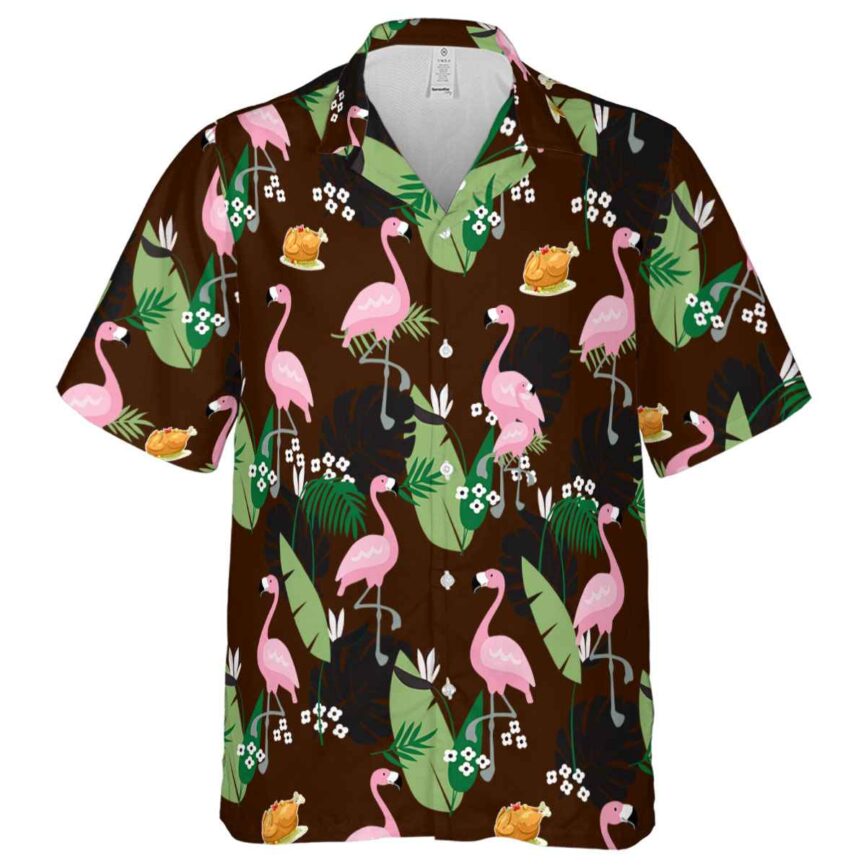 Thanksgiving Tropical Flamingo Hawaiian Shirt Fashion forward