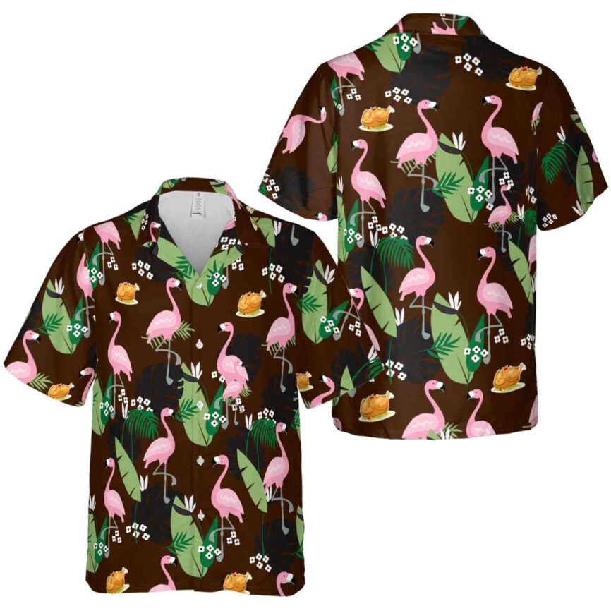 Thanksgiving Tropical Flamingo Hawaiian Shirt Premium grade
