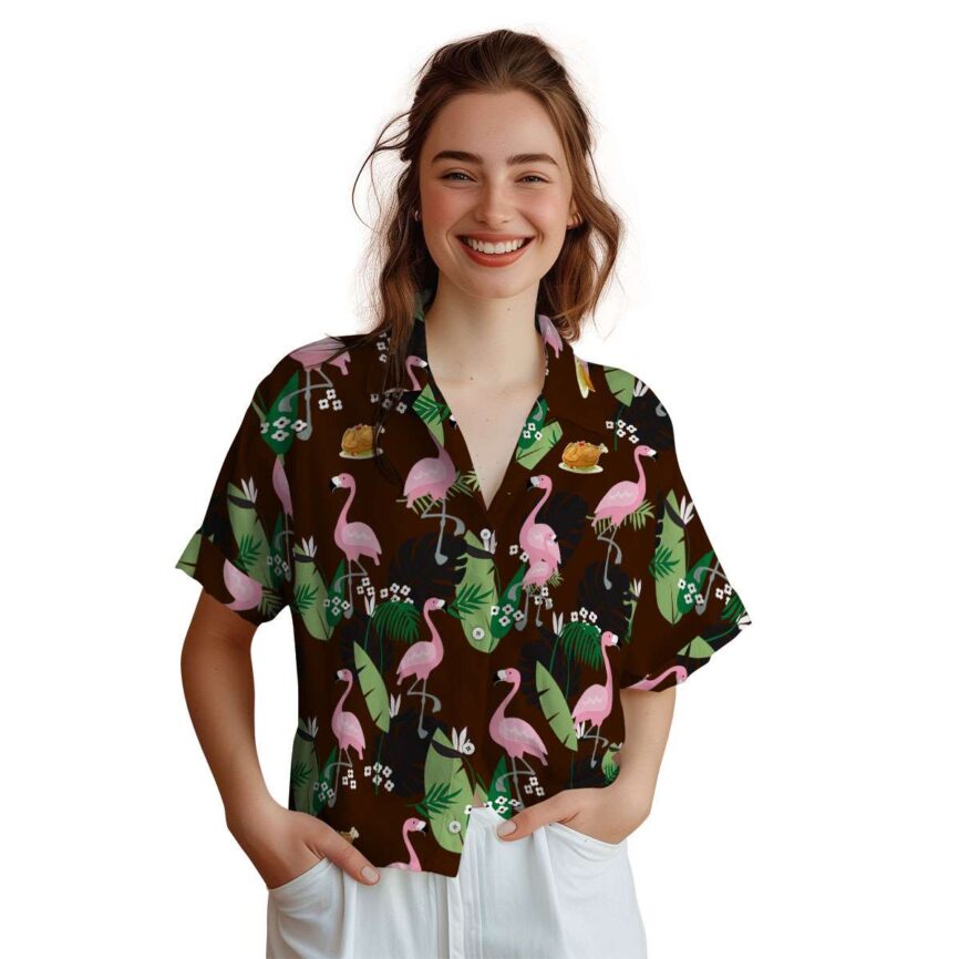 Thanksgiving Tropical Flamingo Hawaiian Shirt Top rated