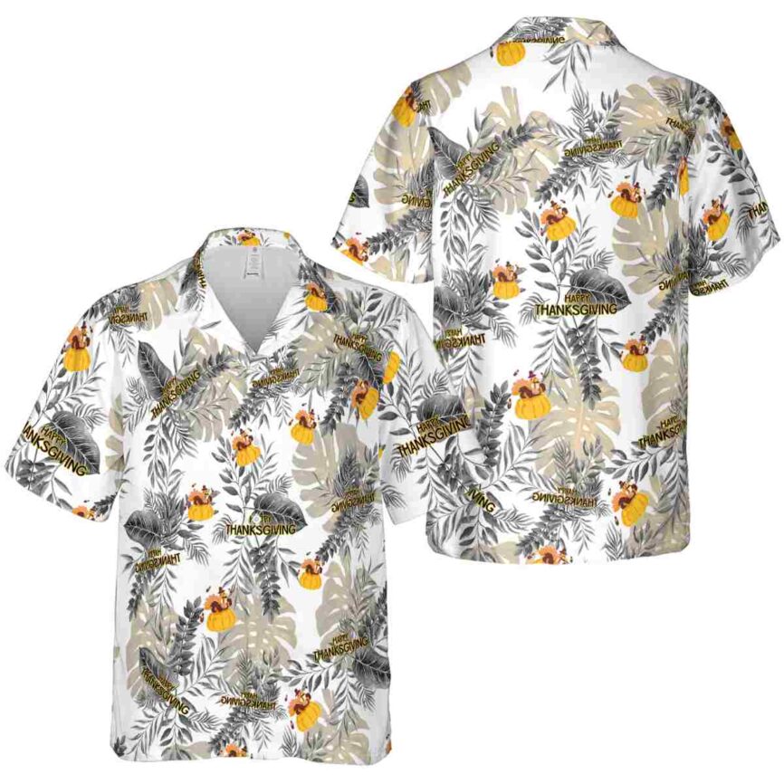 Thanksgiving Tropical Fronds Hawaiian Shirt Premium grade