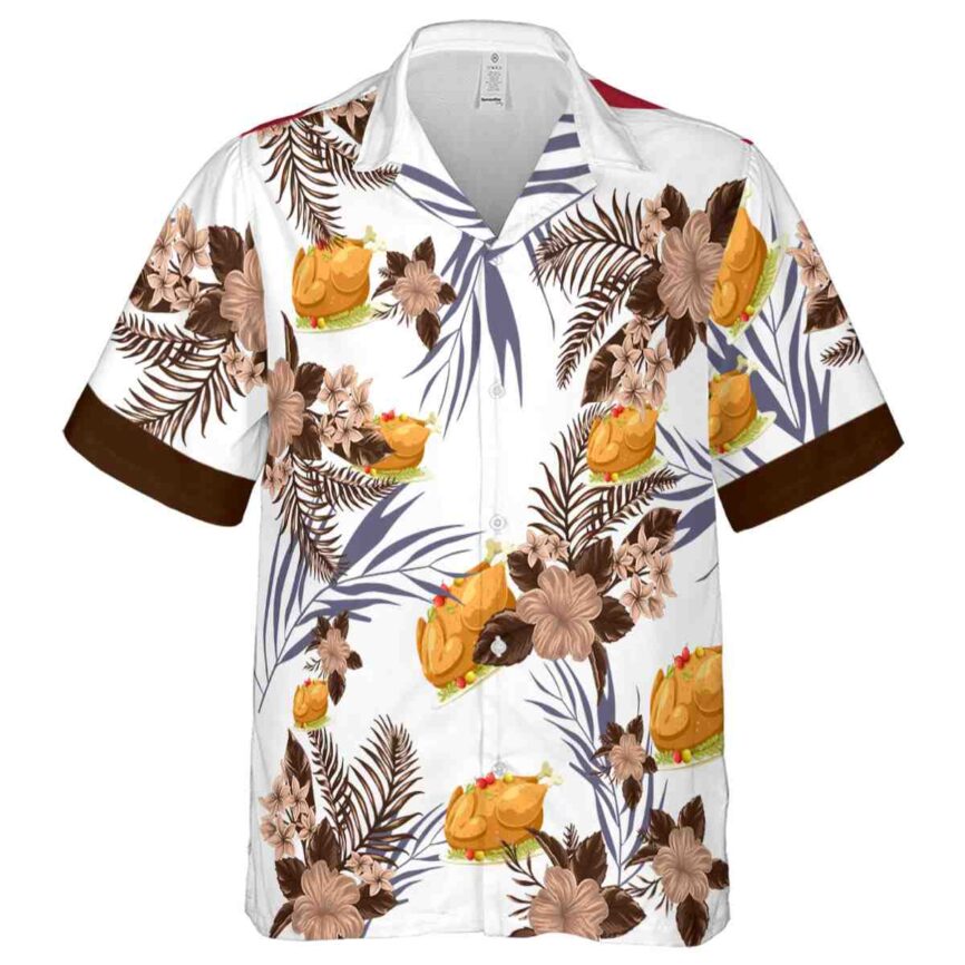 Thanksgiving US Flag Floral Hawaiian Shirt Fashion forward
