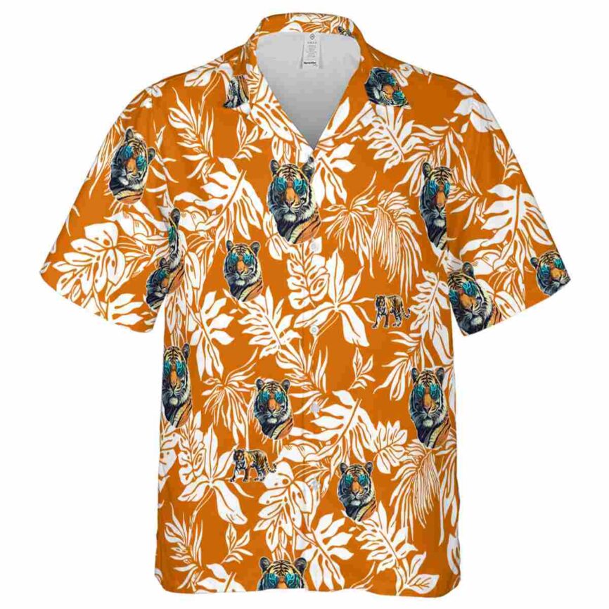 Tiger Bold Foliage Hawaiian Shirt Fashion forward
