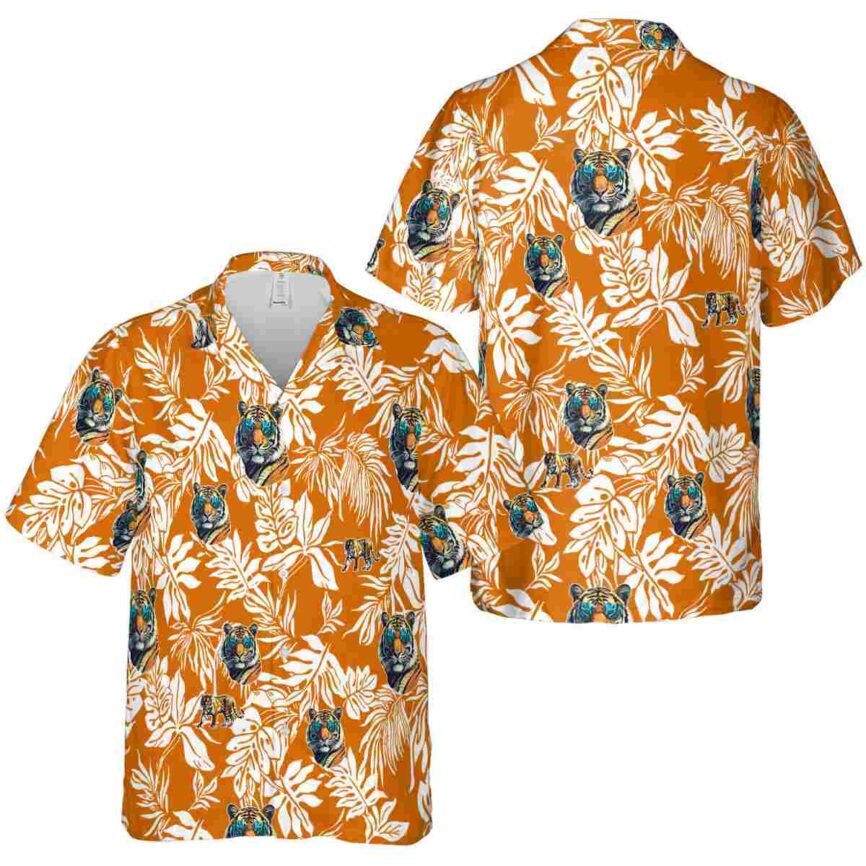 Tiger Bold Foliage Hawaiian Shirt Premium grade