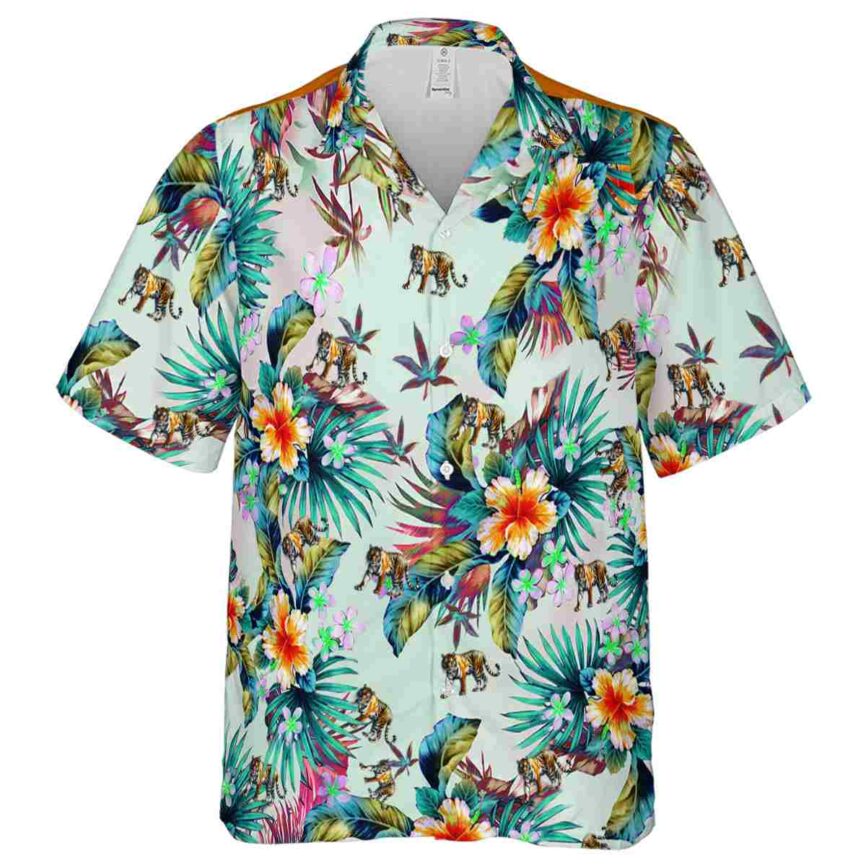 Tiger Floral Burst Hawaiian Shirt Fashion forward