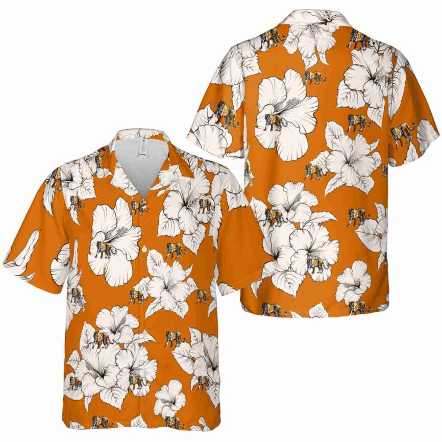Tiger Hibiscus Flower Hawaiian Shirt Premium grade