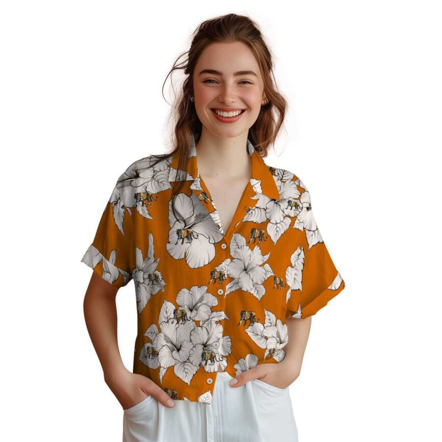 Tiger Hibiscus Flower Hawaiian Shirt Top rated