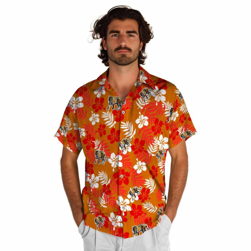 Tiger Leafy Hibiscus Hawaiian Shirt New Arrival
