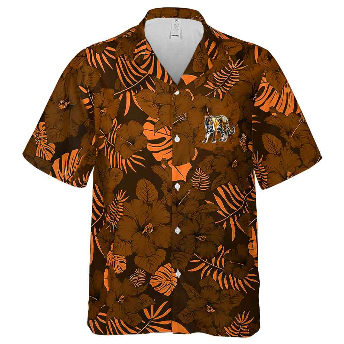 Tiger Monochrome Floral Hawaiian Shirt Fashion forward Tiger Monochrome Floral Hawaiian Shirt Fashion forward