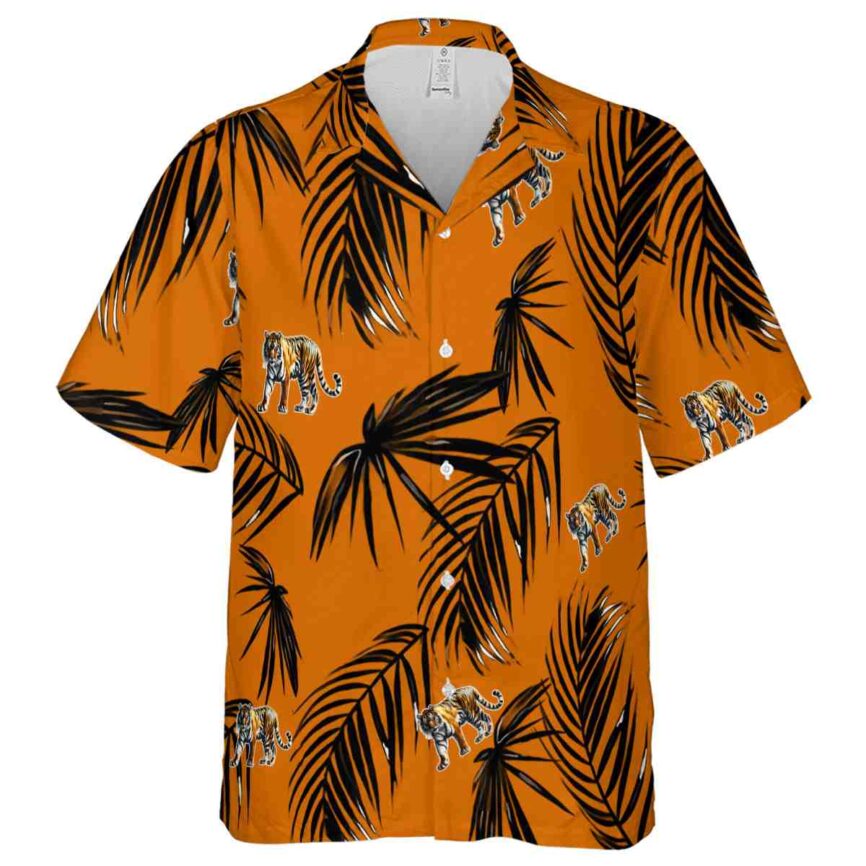 Tiger Monochrome Palm Hawaiian Shirt Fashion forward