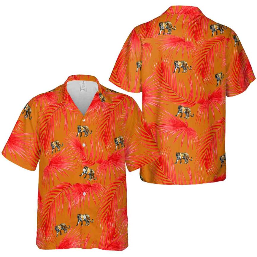 Tiger Palm Frond Hawaiian Shirt Premium grade