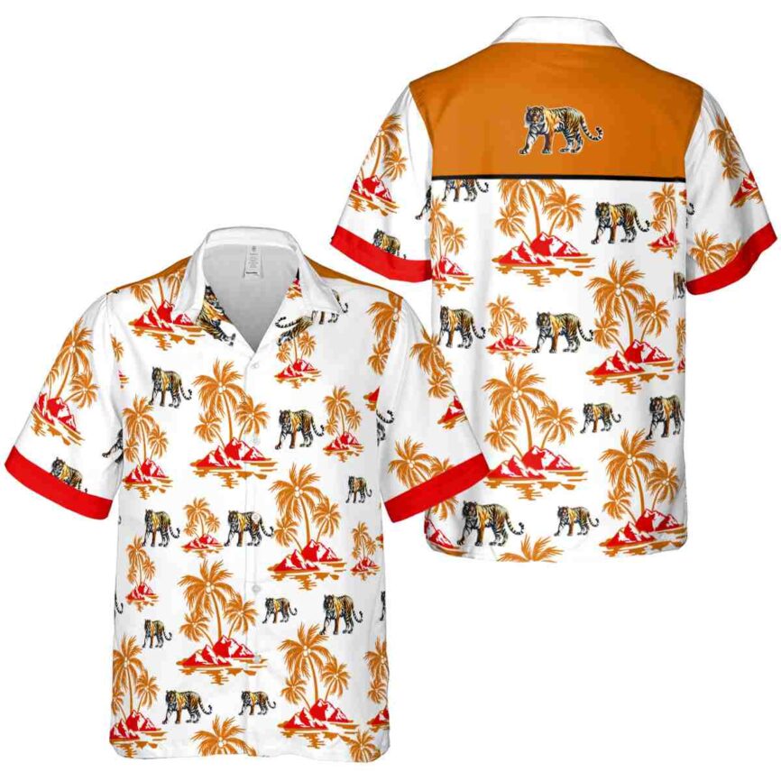 Tiger Palm Island Graphic Hawaiian Shirt Premium grade
