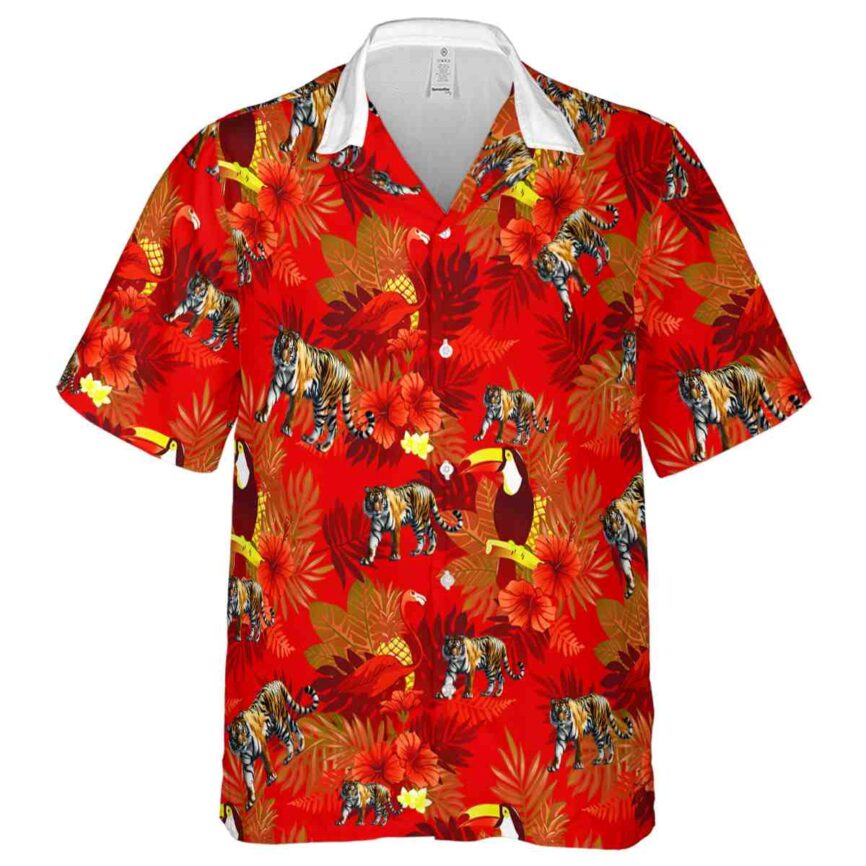 Tiger Tropical Bird Hawaiian Shirt Fashion forward